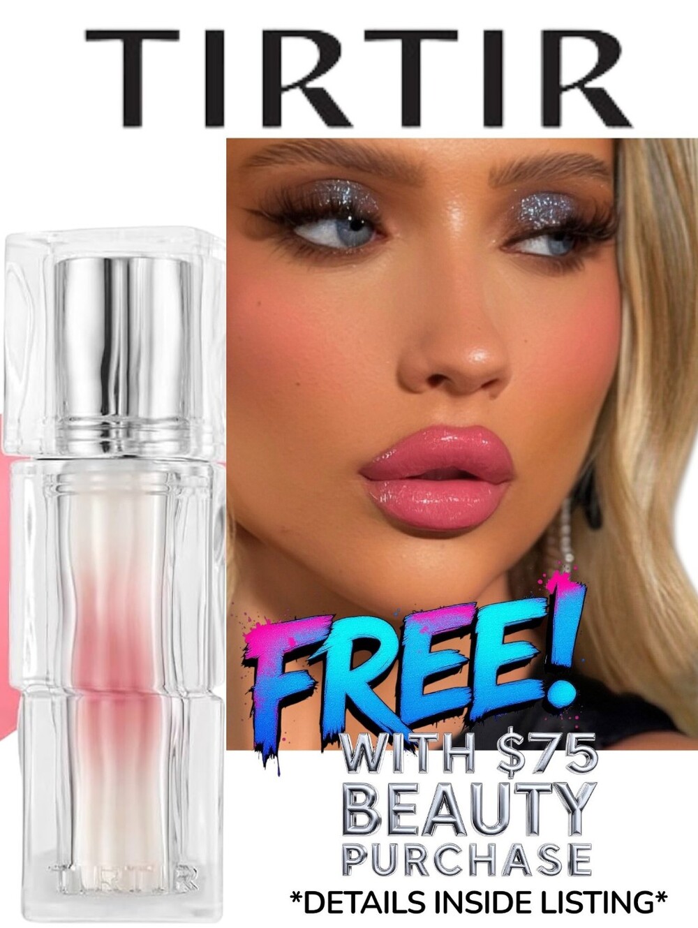 Tirtir Loveable Lip Plumping Glow Lip Tint Gloss - Pink - K-Beauty - NEW